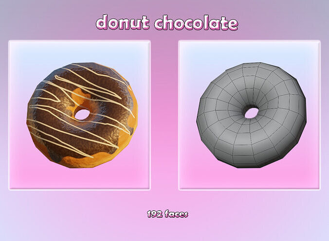 Dessert SET Low-poly 3D model 7