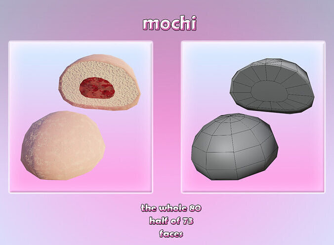 Dessert SET Low-poly 3D model 4