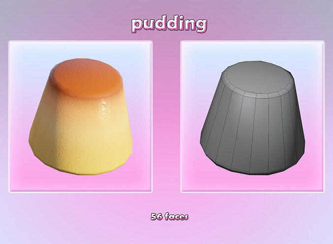 Dessert SET Low-poly 3D model 5