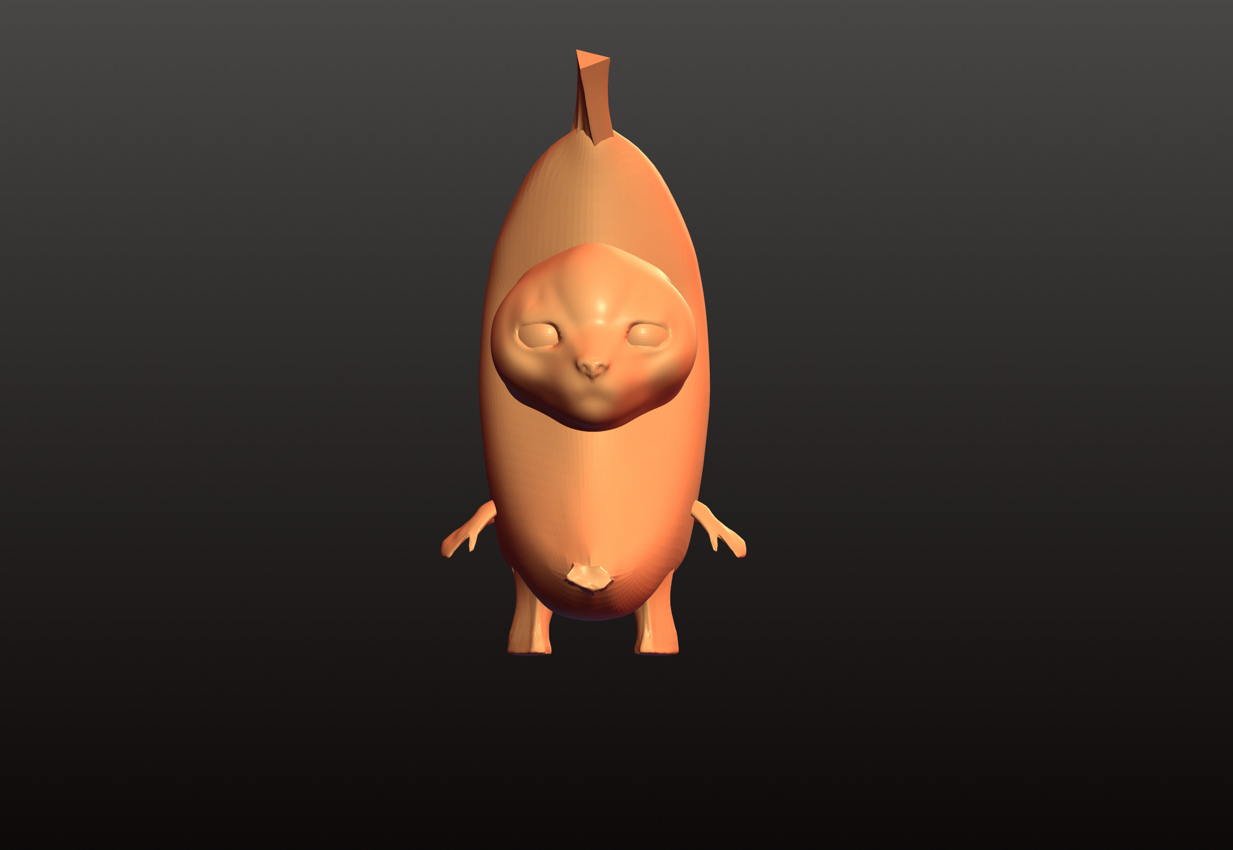 Banana Cat 3D print model_1