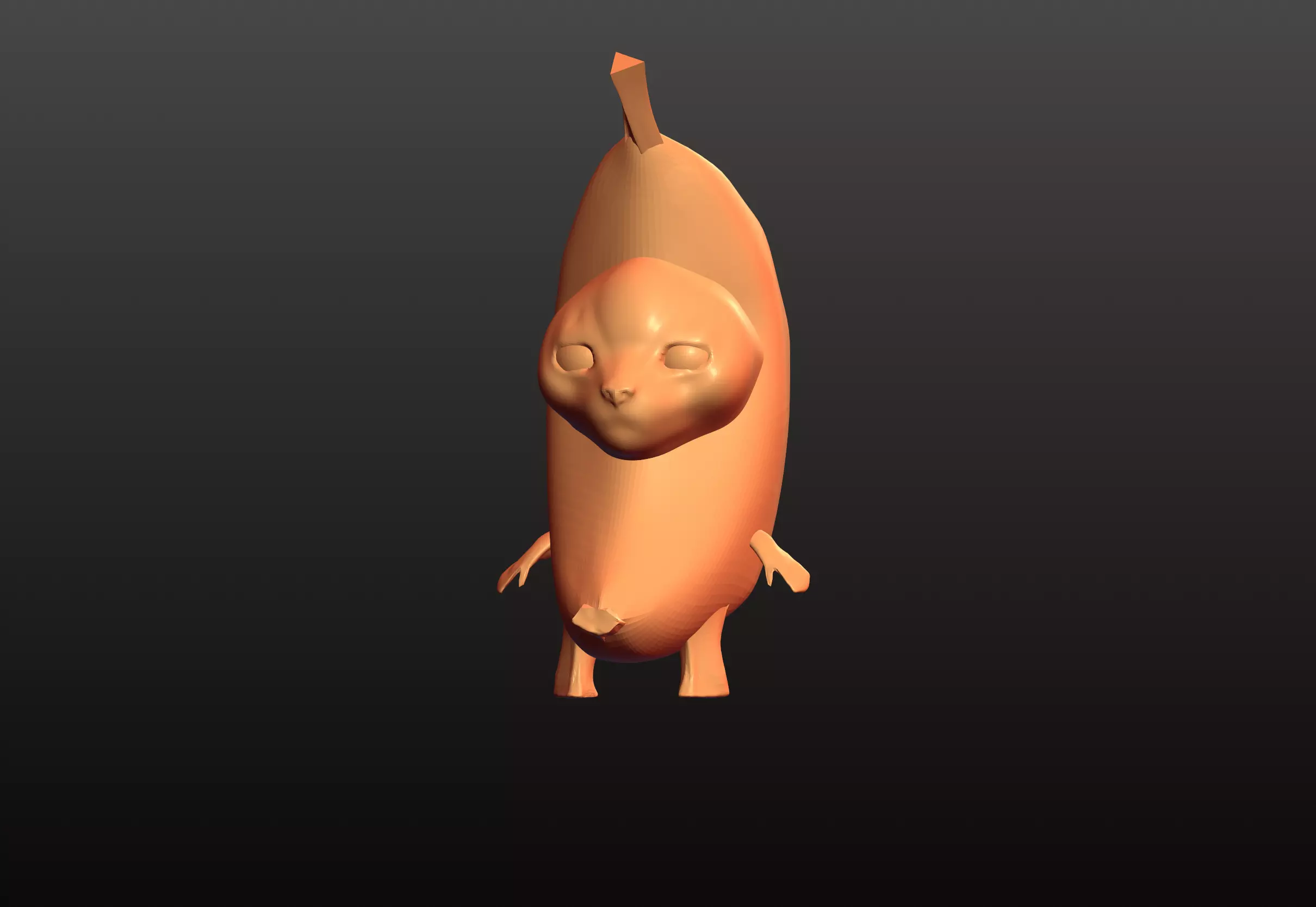 Banana Cat 3D print model_0