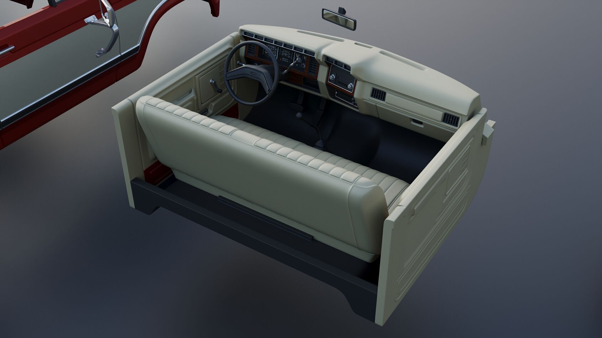 Pickup Truck F-150 Long Bed 1983 3D print model_24