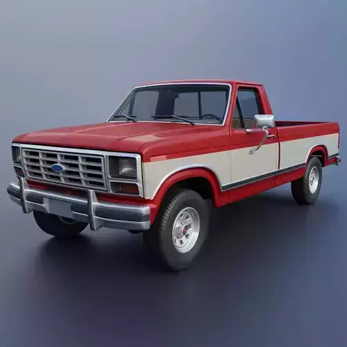 Pickup Truck F-150 Long Bed 1983 3D print model