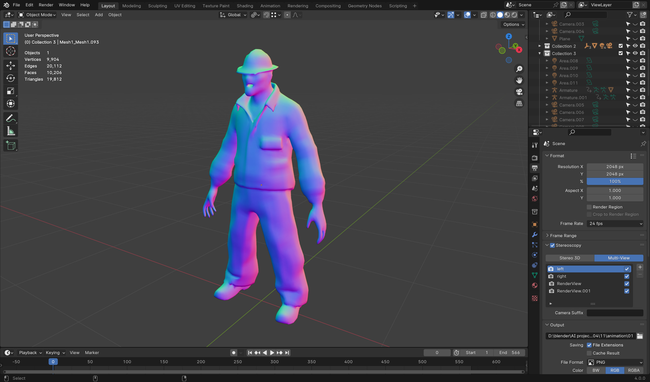 Zombie Firefighter - Low Poly Rigged 3D Model Low-poly 3D model_8