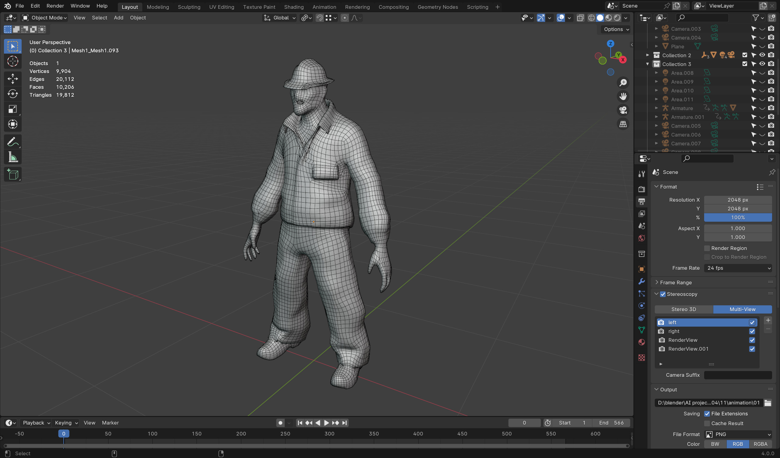 Zombie Firefighter - Low Poly Rigged 3D Model Low-poly 3D model_7