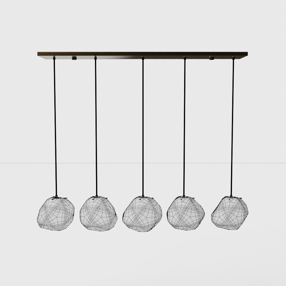Uttermost Geodesic 5 Light Linear Pendant 3D model_1