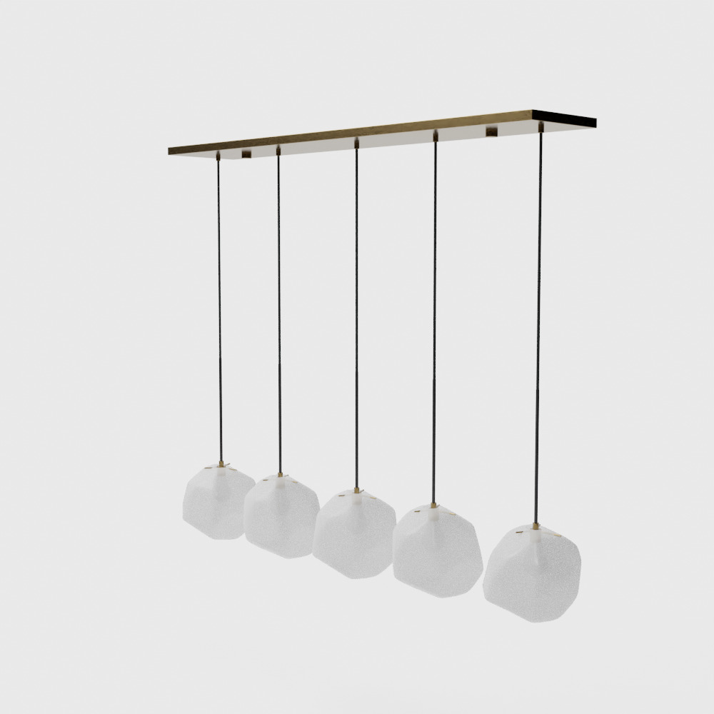 Uttermost Geodesic 5 Light Linear Pendant 3D model_2