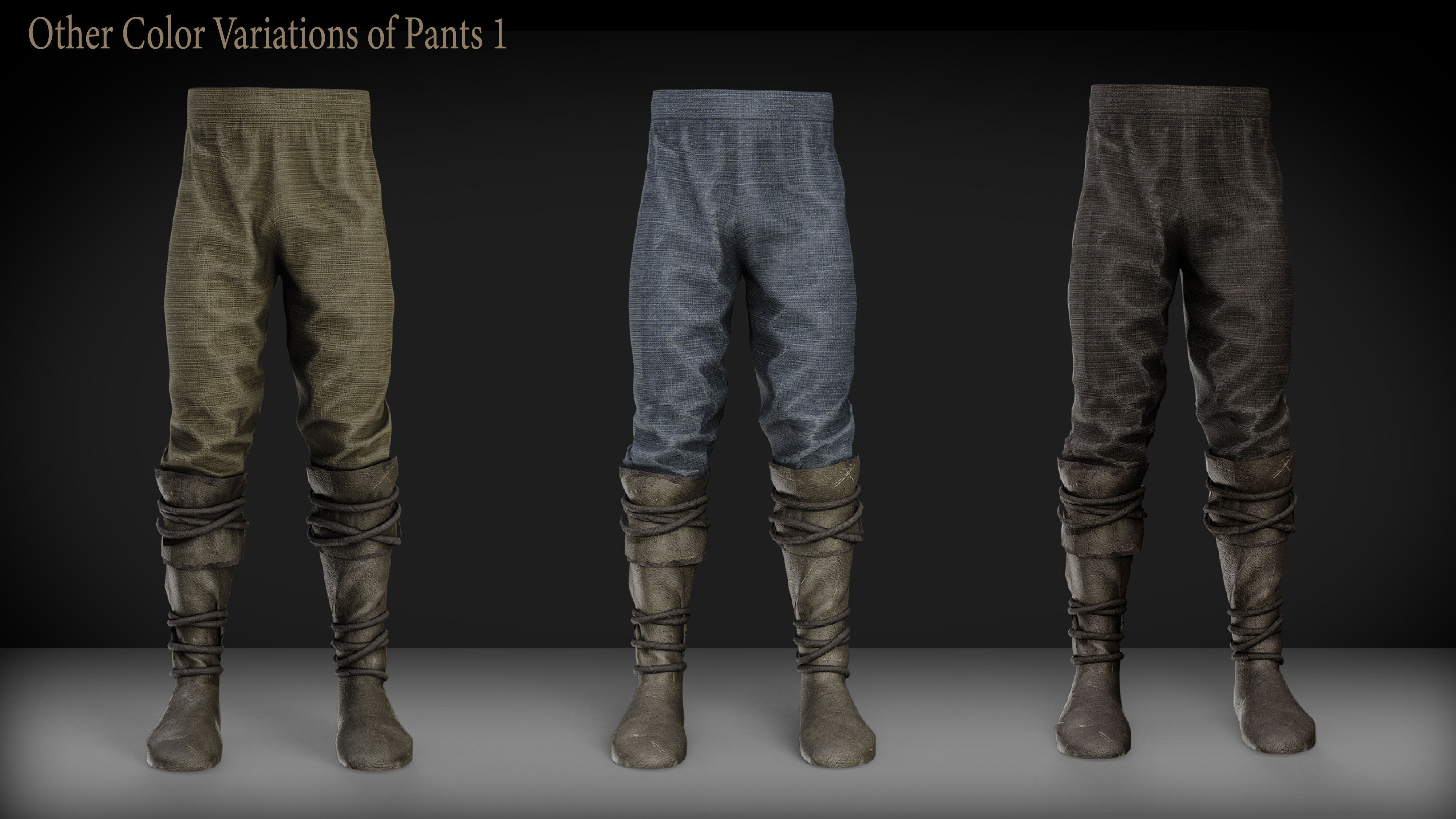 Rigged Metahuman Medieval Clothing Low-poly 3D model_14