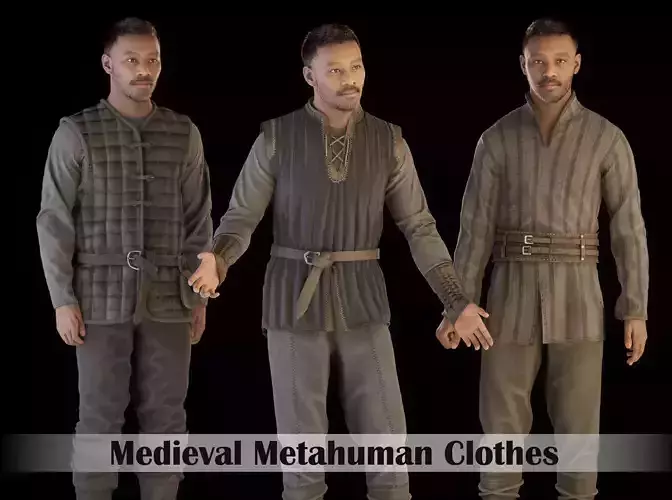 Rigged Metahuman Medieval Clothing
