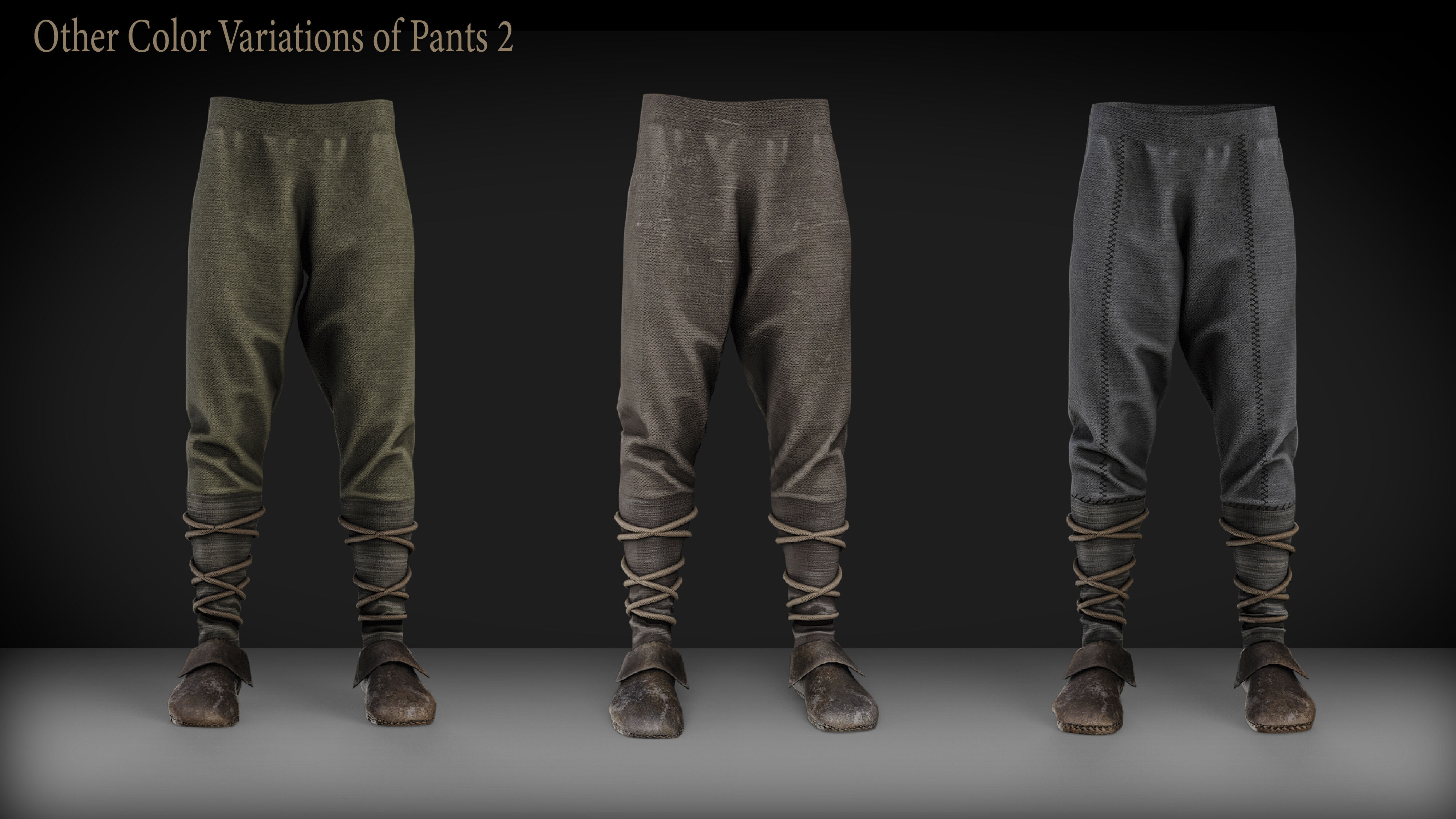 Rigged Metahuman Medieval Clothing Low-poly 3D model_18