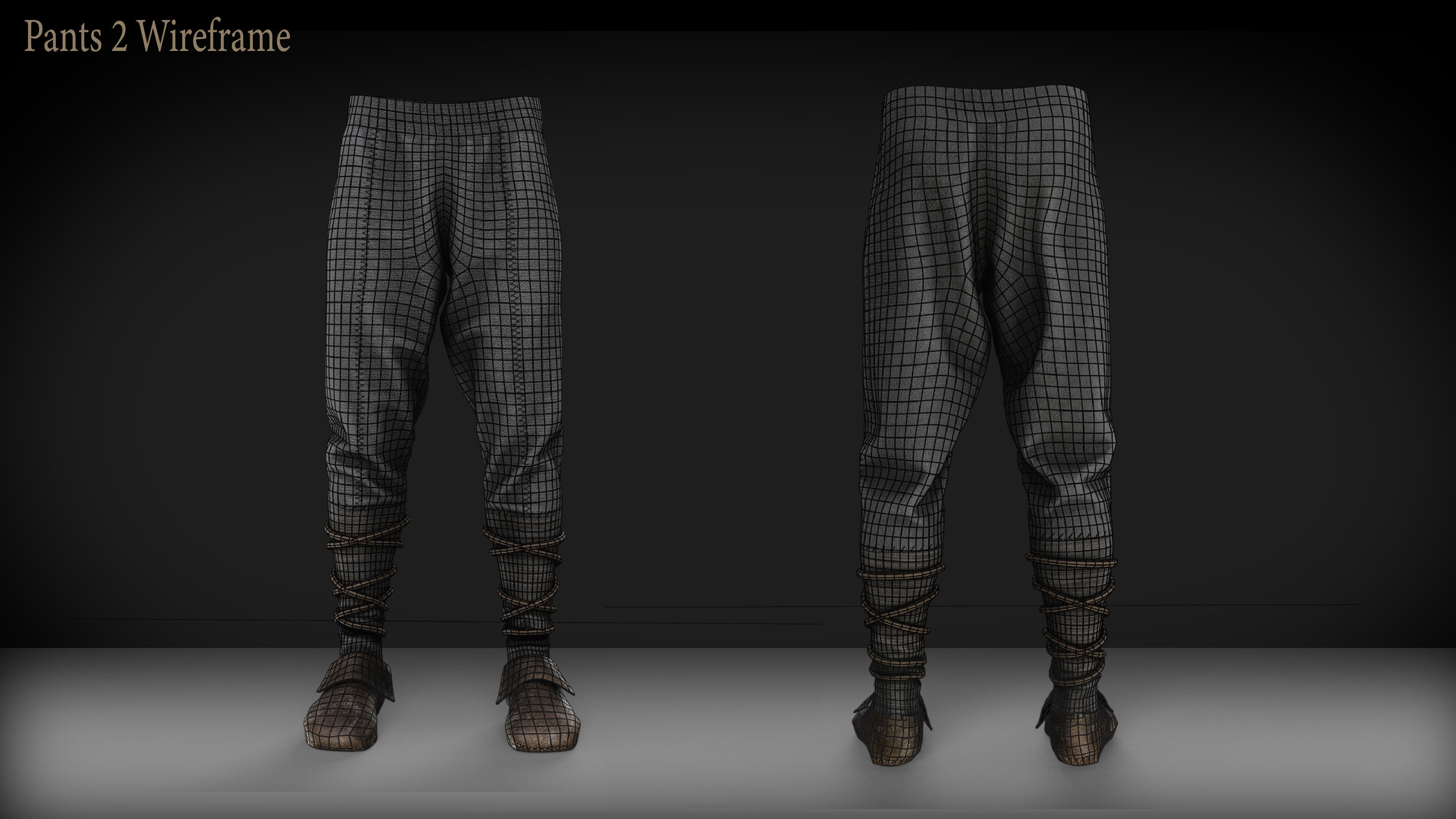 Rigged Metahuman Medieval Clothing Low-poly 3D model_20