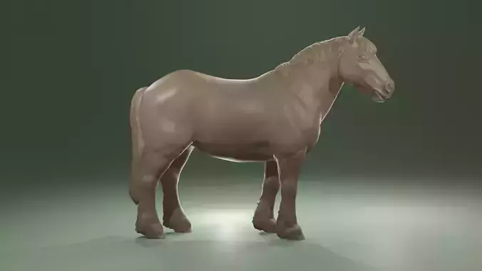 Kaltblut Pferd Drafthorse Equine Horse Modelhorse realistic 3D print model