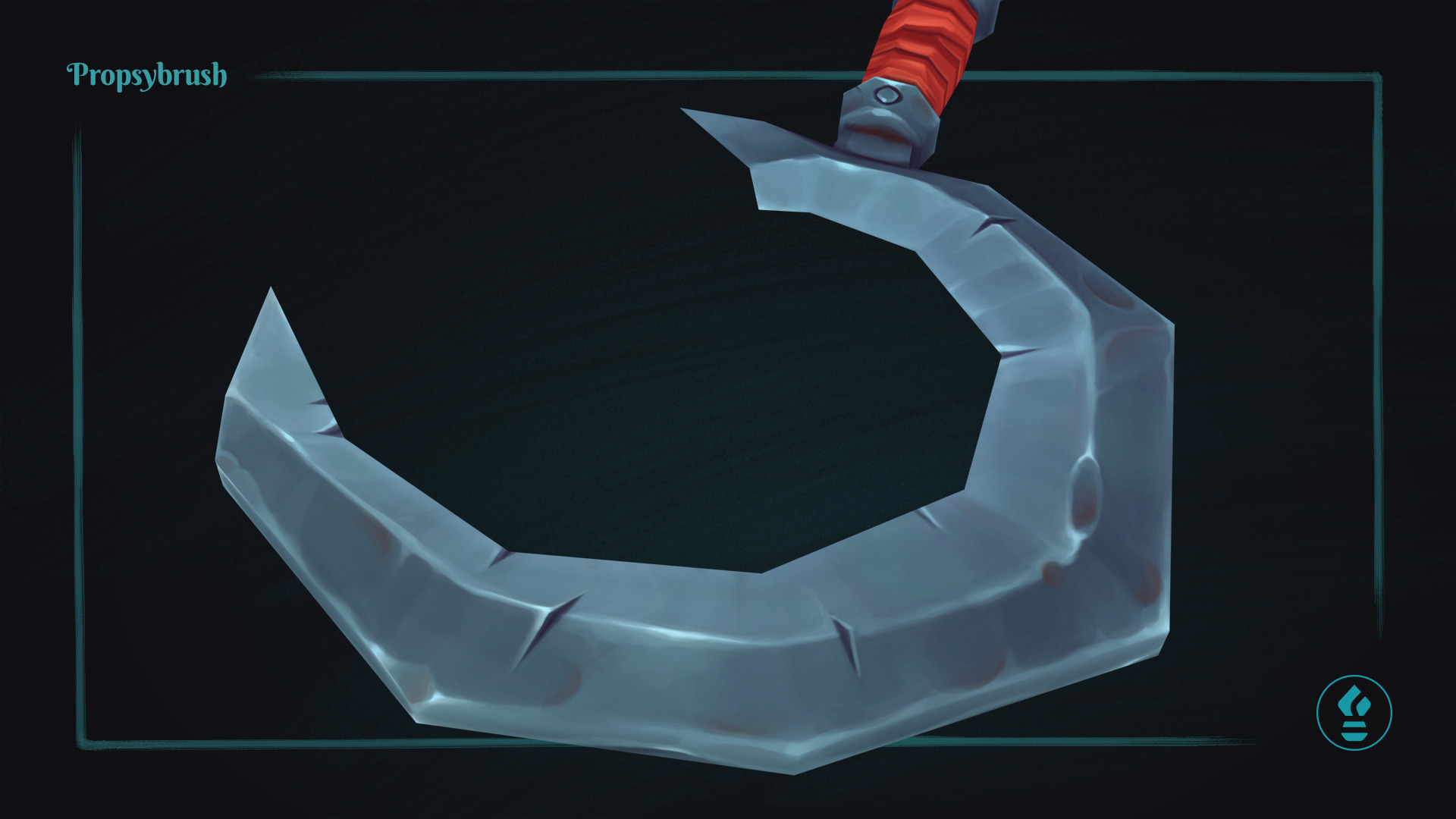 Stylized Sickle Prop - Game-Ready Hand-Painted Asset - Low-poly 3D model_6