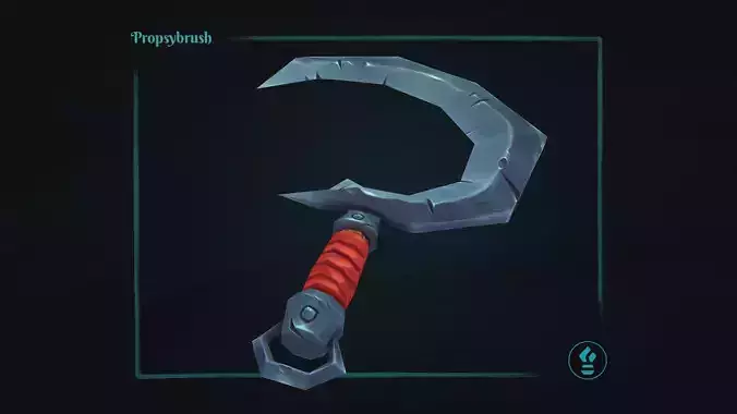 Stylized Sickle Prop - Game-Ready Hand-Painted Asset - Low-poly 3D model