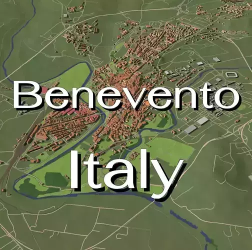 Benevento Italy - city and urban 3D model