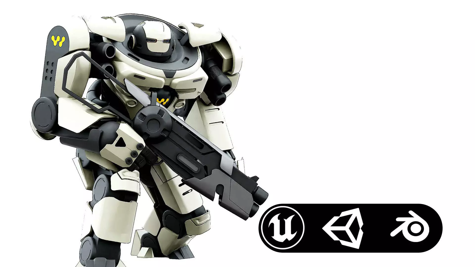 DOOM FIGHTER V-6  Rigged for Unreal Engine - Unity - MIXAMO 3D model_0