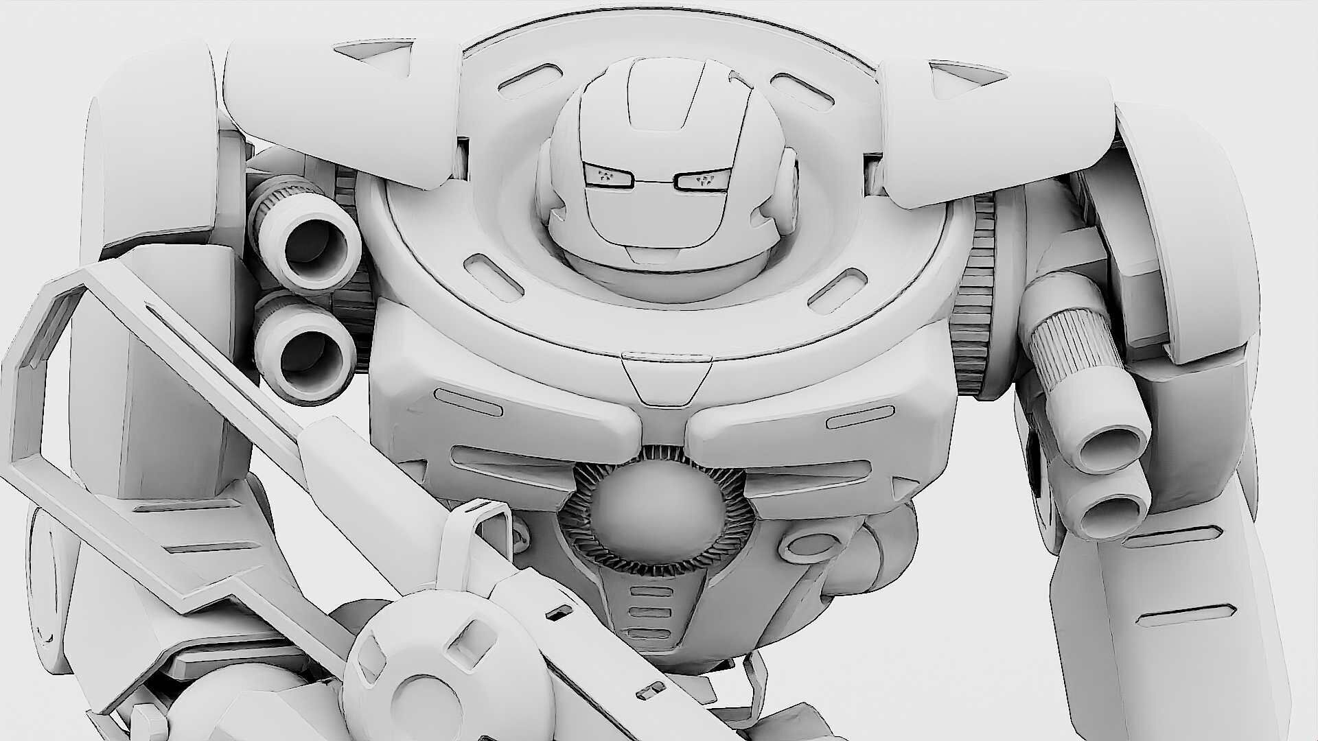 DOOM FIGHTER V-6  Rigged for Unreal Engine - Unity - MIXAMO 3D model_34