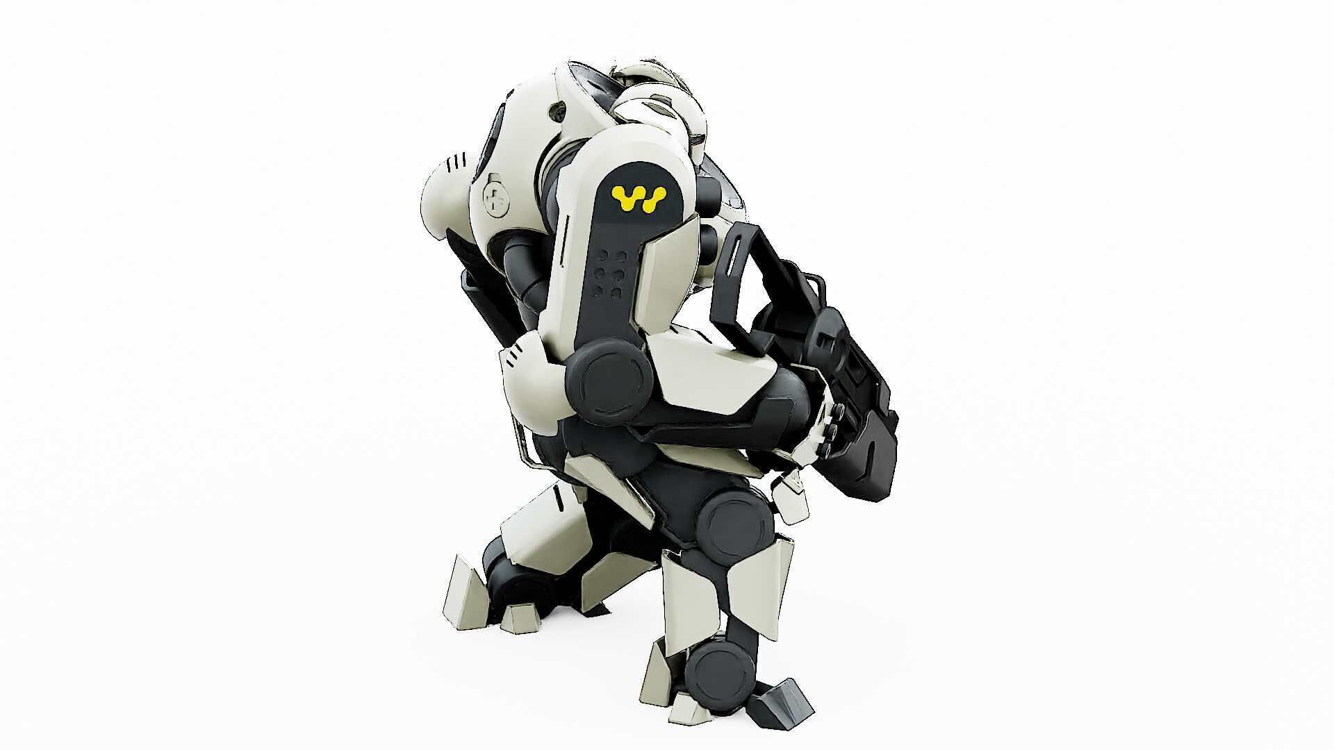 DOOM FIGHTER V-6  Rigged for Unreal Engine - Unity - MIXAMO 3D model_9