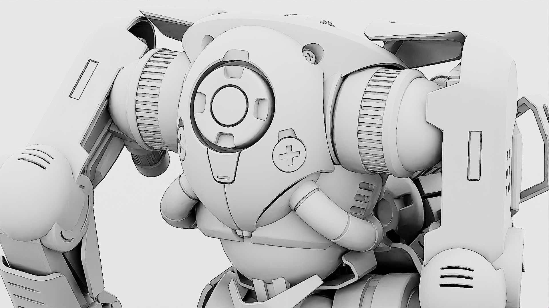 DOOM FIGHTER V-6  Rigged for Unreal Engine - Unity - MIXAMO 3D model_35