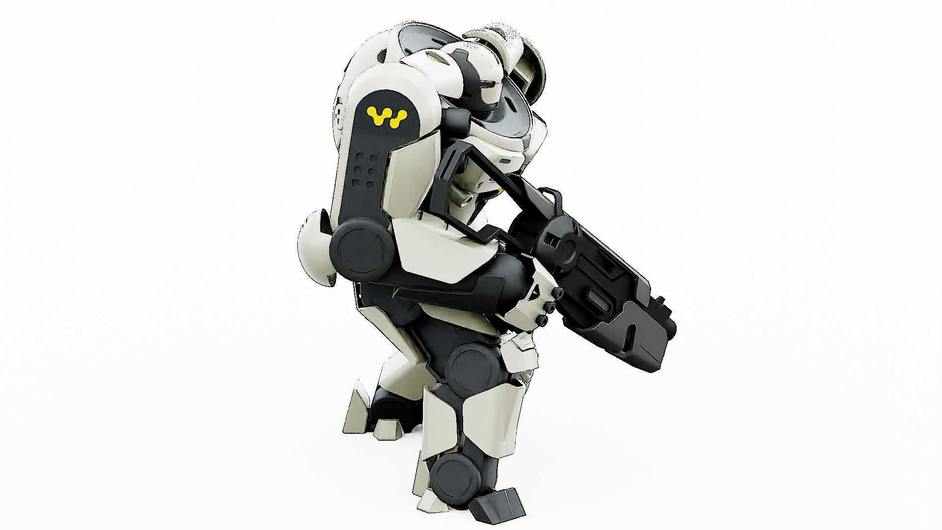 DOOM FIGHTER V-6  Rigged for Unreal Engine - Unity - MIXAMO 3D model_7