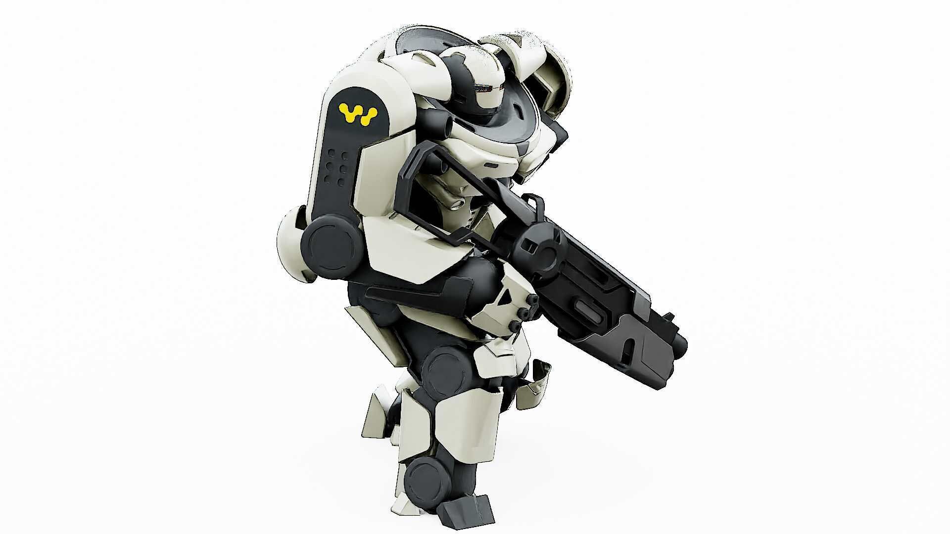 DOOM FIGHTER V-6  Rigged for Unreal Engine - Unity - MIXAMO 3D model_6