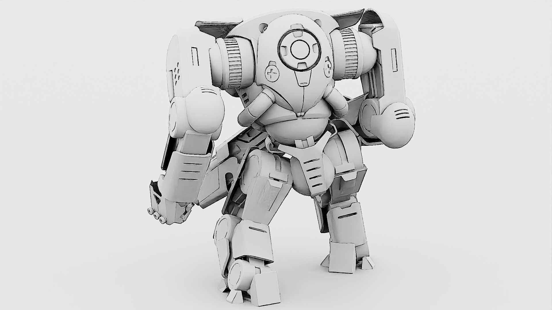 DOOM FIGHTER V-6  Rigged for Unreal Engine - Unity - MIXAMO 3D model_33