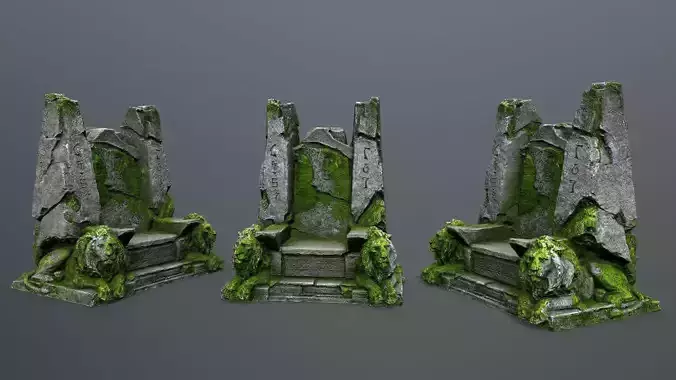 Lion Stone Throne