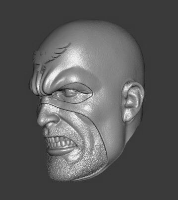 DC HAWKMAN ALL STAR SQUADRON EXPRESSIONS 3-PACK HEADSCULPT 3D print model_9