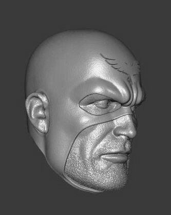 DC HAWKMAN ALL STAR SQUADRON EXPRESSIONS 3-PACK HEADSCULPT 3D print model_2