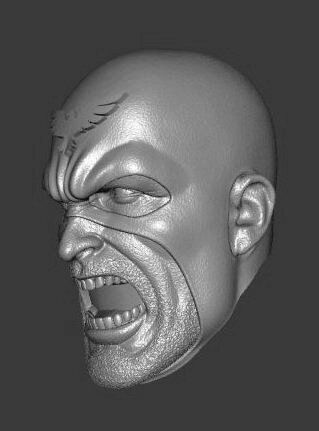 DC HAWKMAN ALL STAR SQUADRON EXPRESSIONS 3-PACK HEADSCULPT 3D print model_6