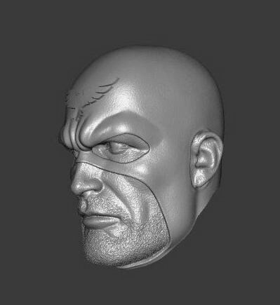 DC HAWKMAN ALL STAR SQUADRON EXPRESSIONS 3-PACK HEADSCULPT 3D print model_3