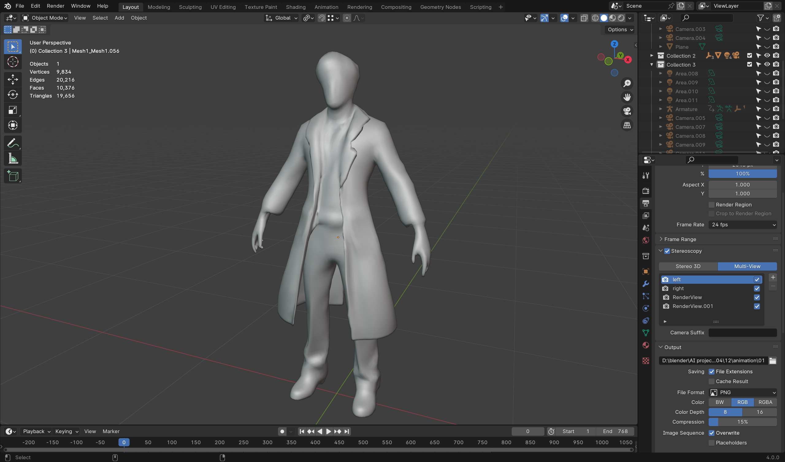 Zombie Scientist - Low Poly Rigged 3D Model Low-poly 3D model_6