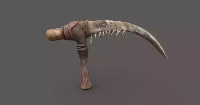 Bone Handled War Pick Low-poly 3D model