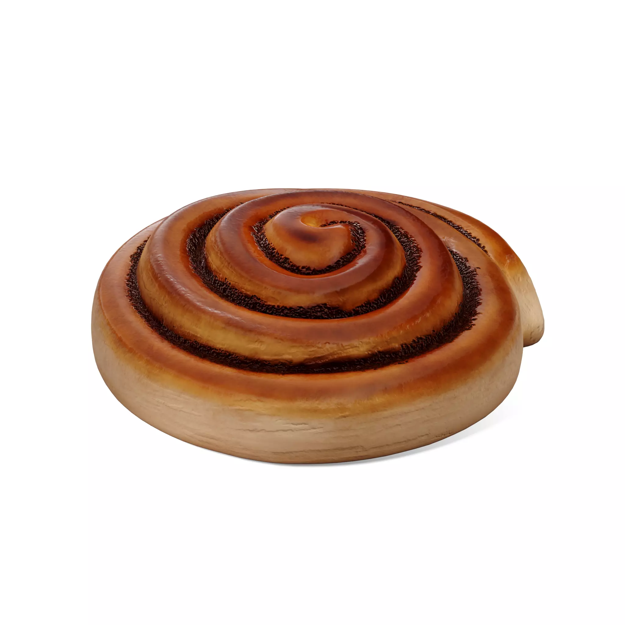 Cinnamon Bun Low-poly 3D model