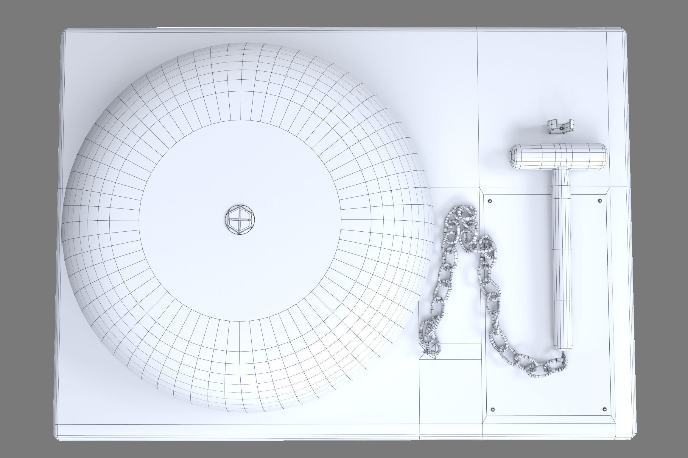 Boxing Ring Gong Bell Low-poly 3D model_19