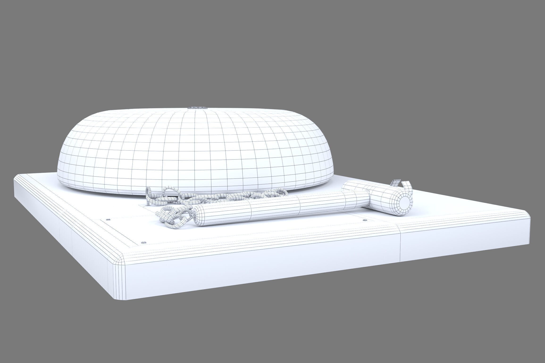 Boxing Ring Gong Bell Low-poly 3D model_20