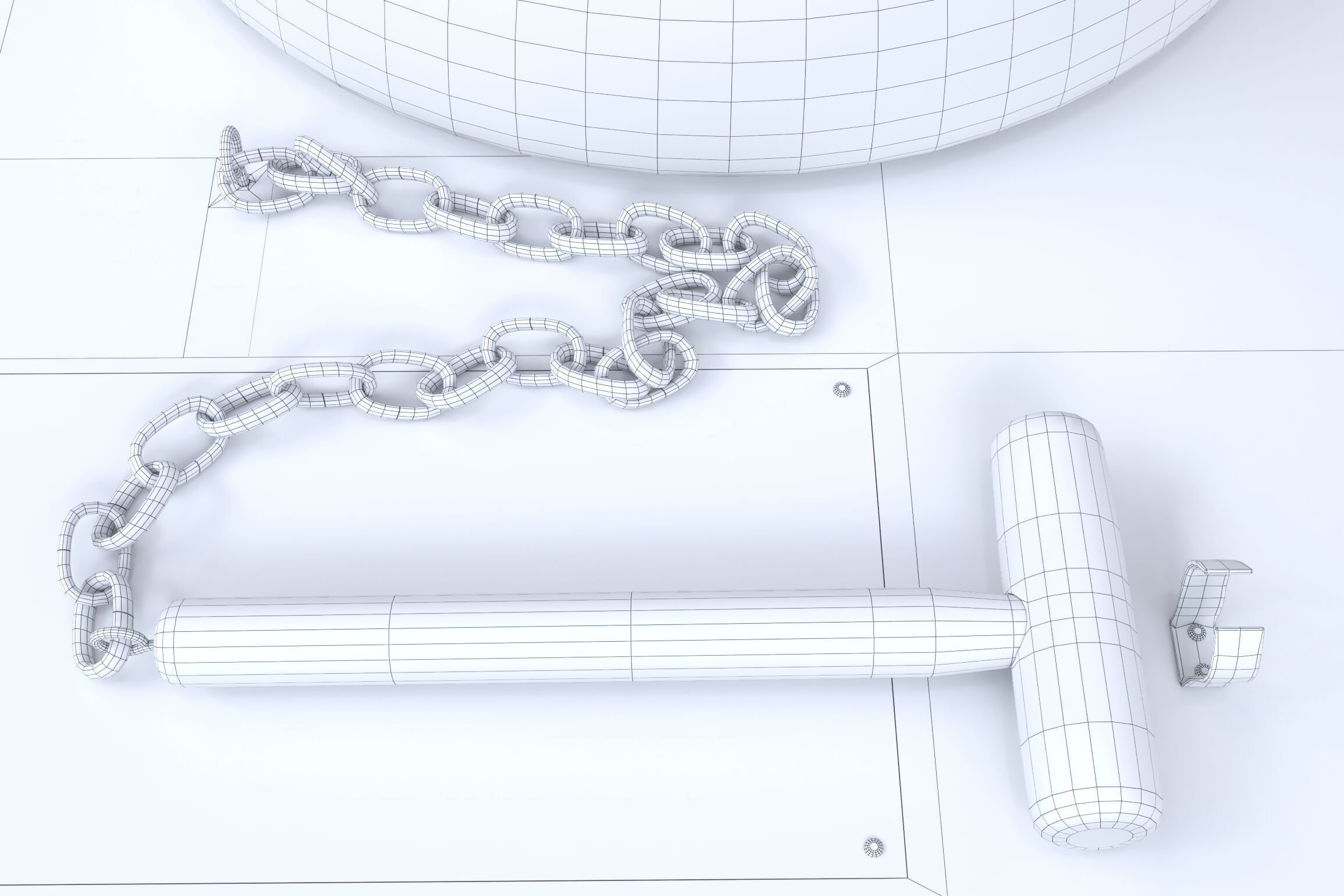 Boxing Ring Gong Bell Low-poly 3D model_22