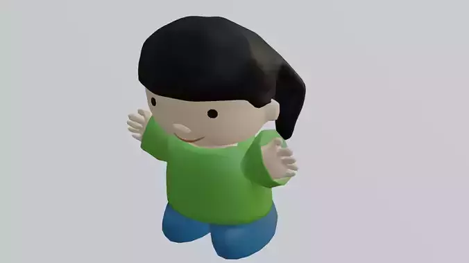 Girl Toy OBJ and Blender