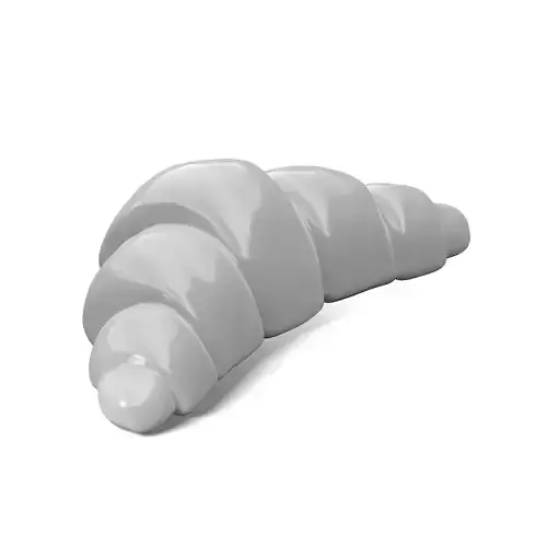 Croissant Low-poly 3D model 2