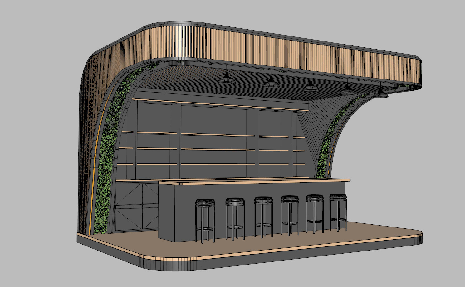 Kiosk Bar 2 3D model_10