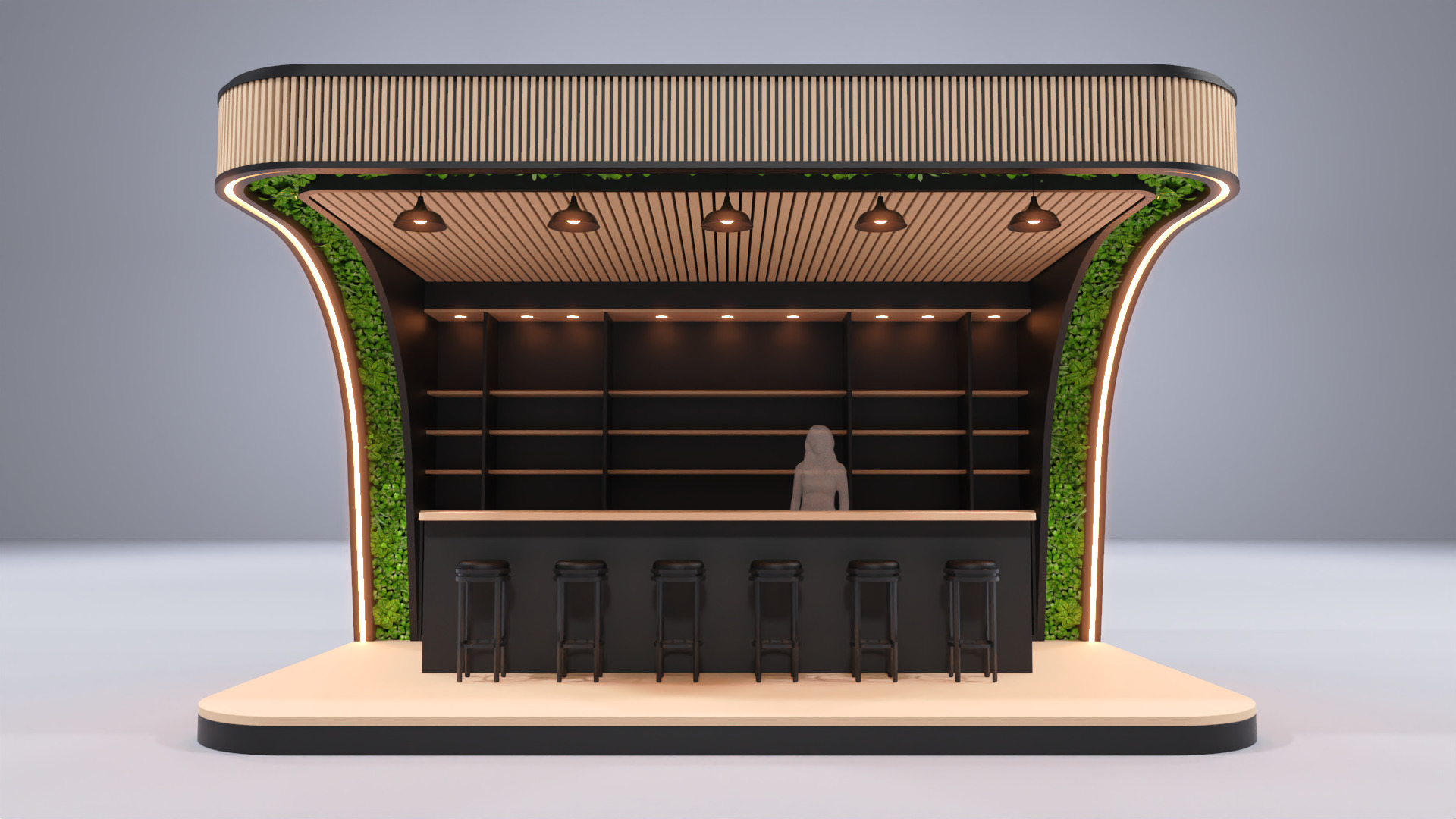 Kiosk Bar 2 3D model_1