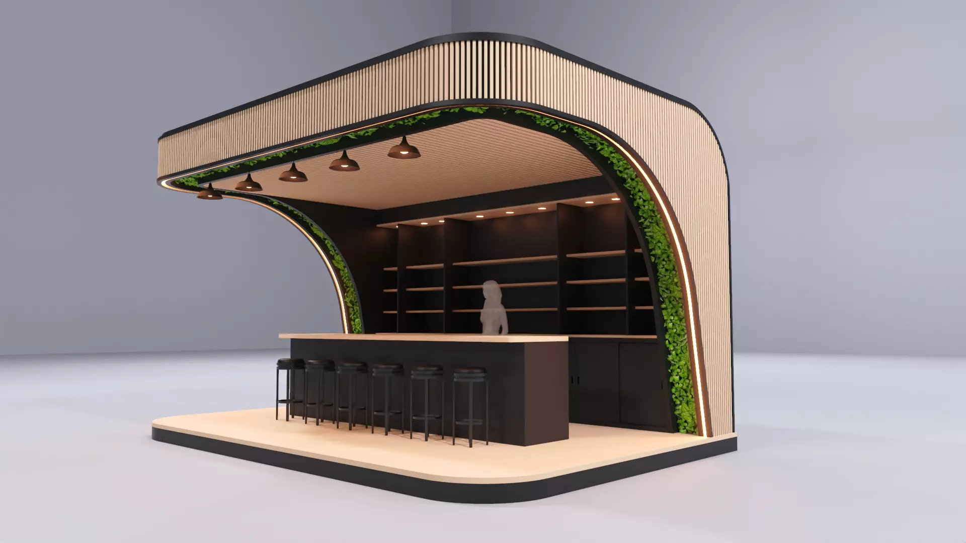 Kiosk Bar 2 3D model_0