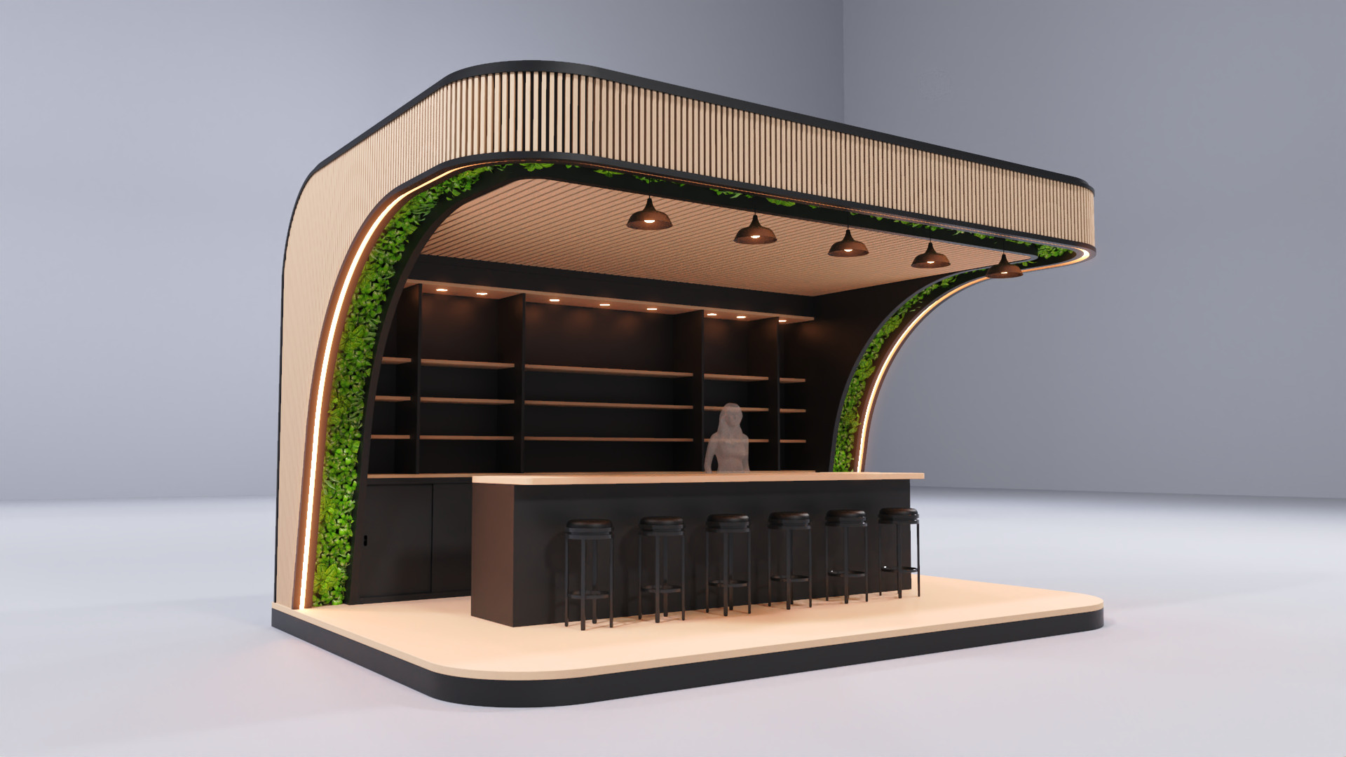 Kiosk Bar 2 3D model_2
