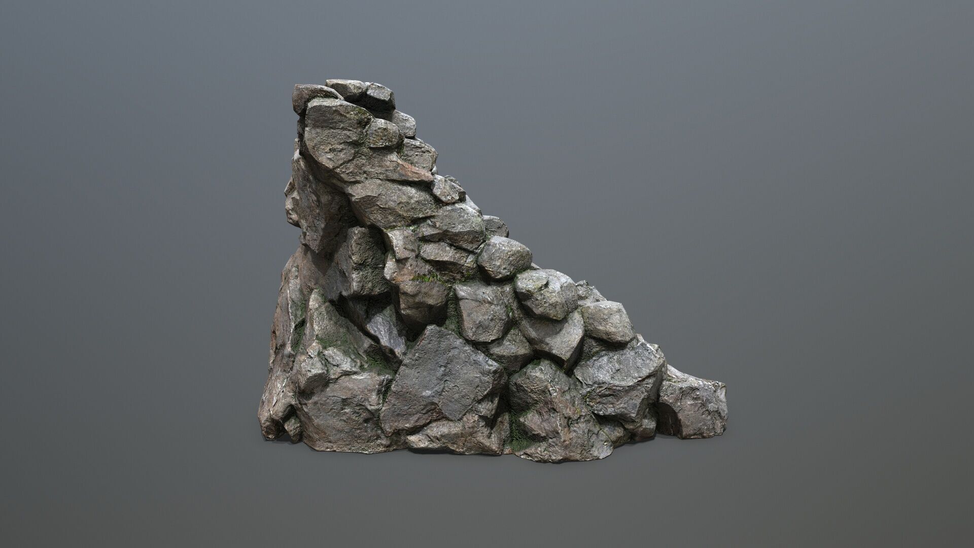 Stone stairs Low-poly 3D model_11