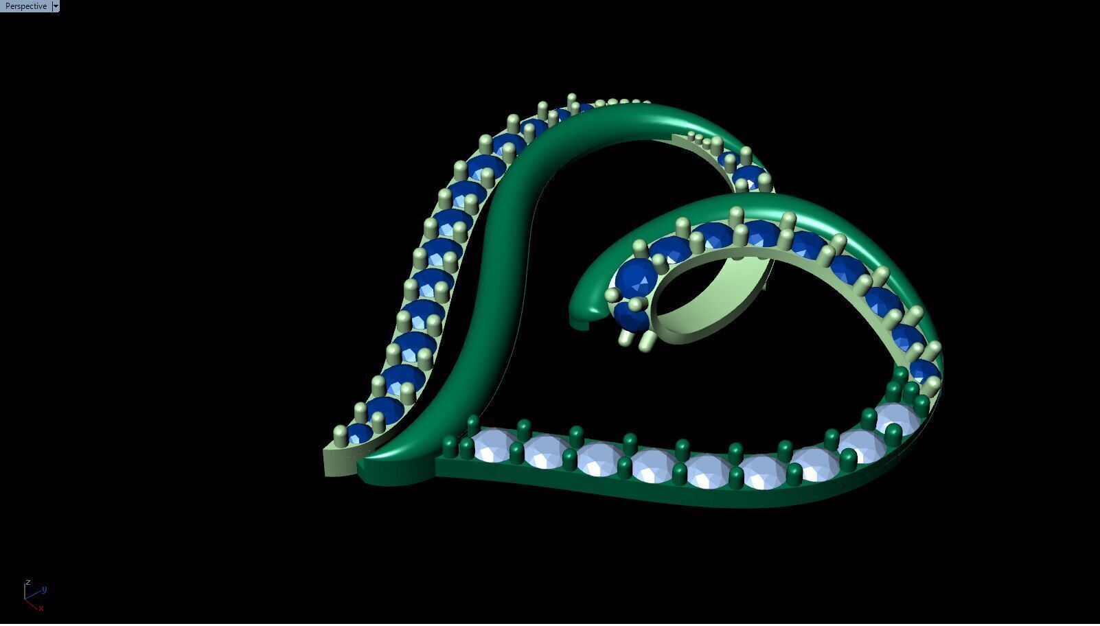 Heart Pendant Stl file   3D print model_2