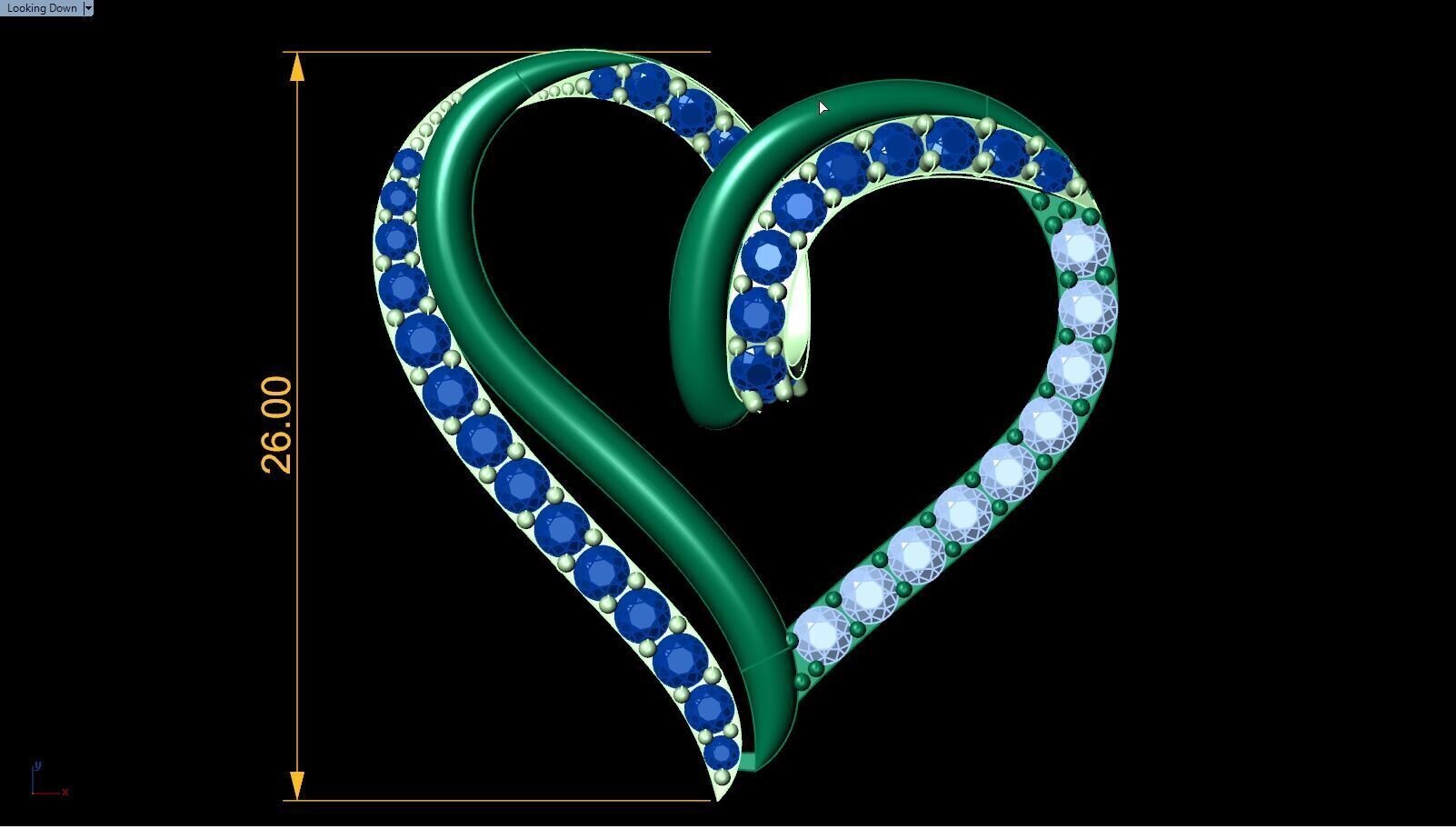 Heart Pendant Stl file   3D print model_4