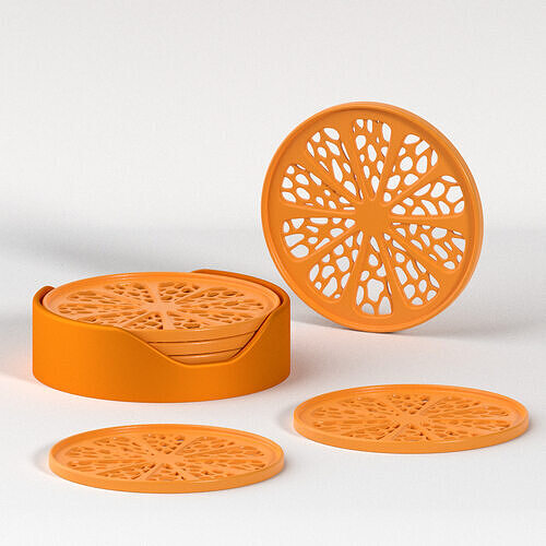 Orange Coasters 3D print model