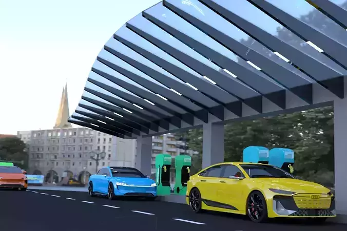 Charger with Audi Luxeed and Nio with caravan