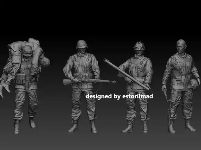 WW2 PACK 4 PARATROOPER 101 NORMANDY