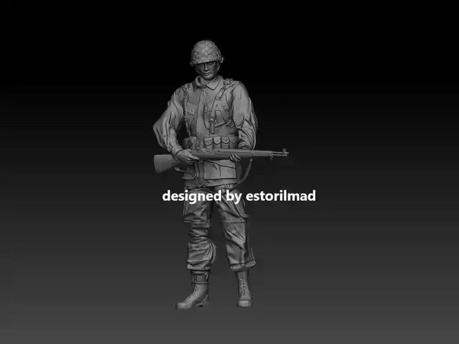 WW2 PARATROOPER 101 NORMANDY v3 3D print model